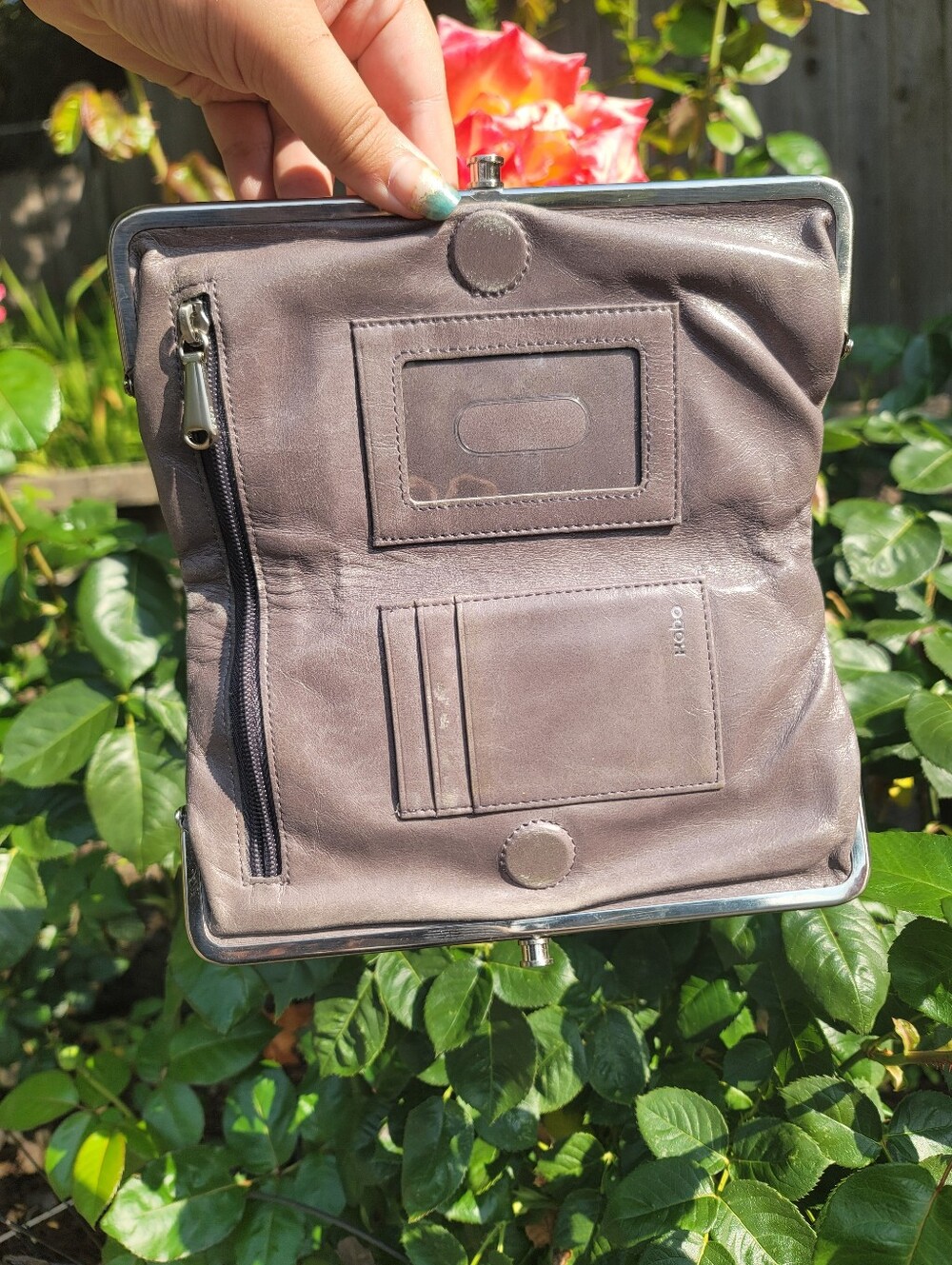Hobo Lauren Double Frame Leather Clutch - Picture 3 of 12